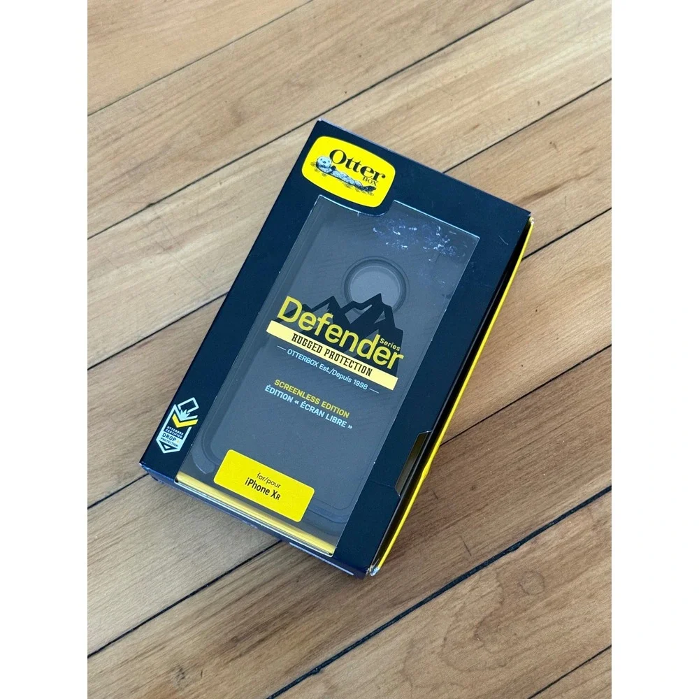 Otterbox‎ defender case for iphone XR in black screenless protection